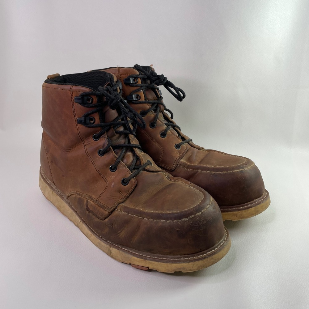 Brunt Marin Comp Toe Mens 12 Work Boots Brown Leather Waterproof ASTM F2413 EH